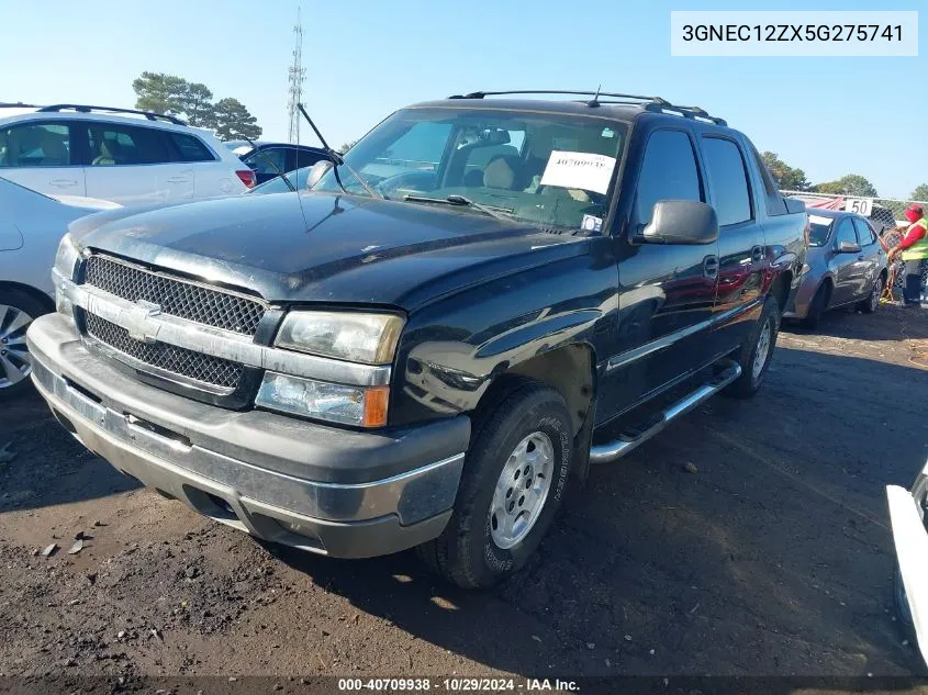 2005 Chevrolet Avalanche 1500 Ls VIN: 3GNEC12ZX5G275741 Lot: 40709938