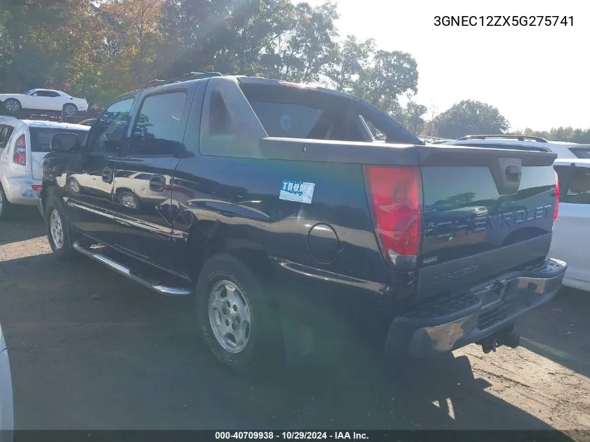 2005 Chevrolet Avalanche 1500 Ls VIN: 3GNEC12ZX5G275741 Lot: 40709938