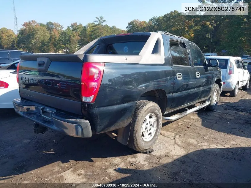 2005 Chevrolet Avalanche 1500 Ls VIN: 3GNEC12ZX5G275741 Lot: 40709938