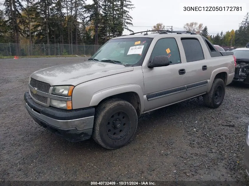 2005 Chevrolet Avalanche 1500 Z66 VIN: 3GNEC12Z05G172781 Lot: 40732409