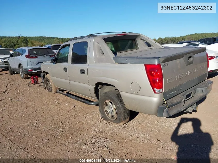 2006 Chevrolet Avalanche 1500 Ls VIN: 3GNEC12Z46G242302 Lot: 40606498