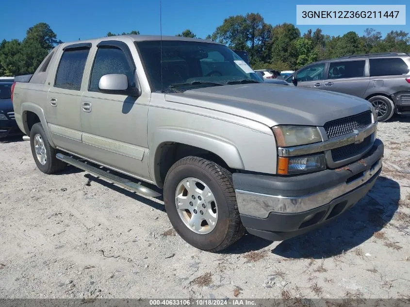 2006 Chevrolet Avalanche 1500 Z71 VIN: 3GNEK12Z36G211447 Lot: 40633106