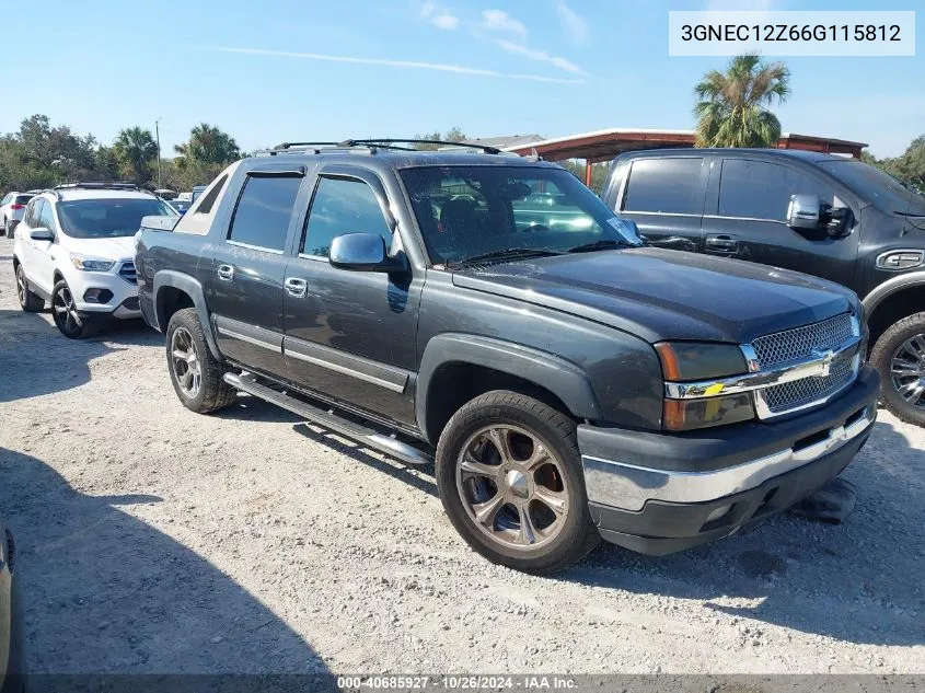 2006 Chevrolet Avalanche 1500 Z66 VIN: 3GNEC12Z66G115812 Lot: 40685927