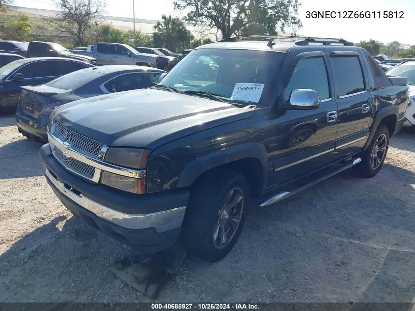 2006 Chevrolet Avalanche 1500 Z66 VIN: 3GNEC12Z66G115812 Lot: 40685927