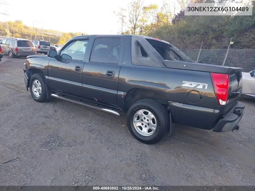 2006 Chevrolet Avalanche 1500 K1500 VIN: 3GNEK12ZX6G104489 Lot: 40693802