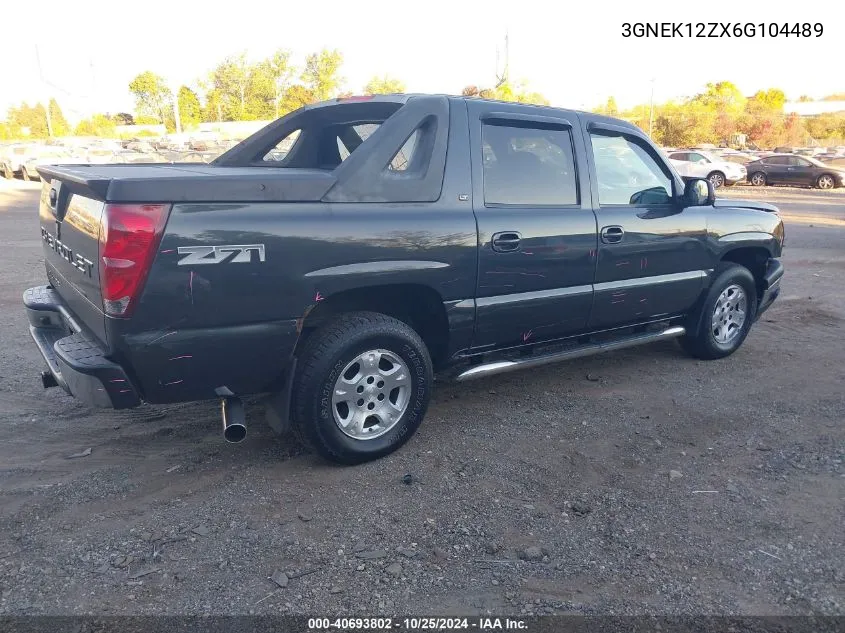 2006 Chevrolet Avalanche 1500 K1500 VIN: 3GNEK12ZX6G104489 Lot: 40693802