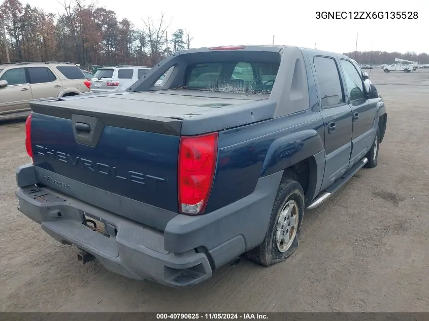 2006 Chevrolet Avalanche 1500 Ls VIN: 3GNEC12ZX6G135528 Lot: 40790625