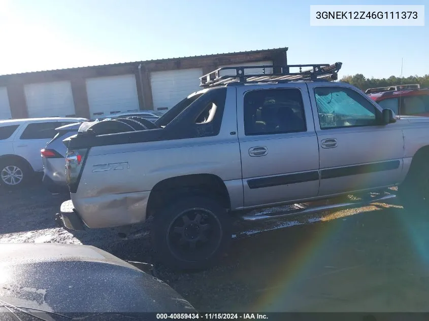 2006 Chevrolet Avalanche Z71 VIN: 3GNEK12Z46G111373 Lot: 40859434