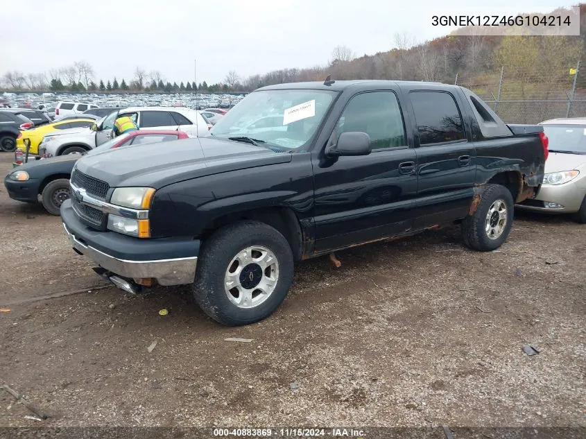 2006 Chevrolet Avalanche 1500 Z71 VIN: 3GNEK12Z46G104214 Lot: 40883869