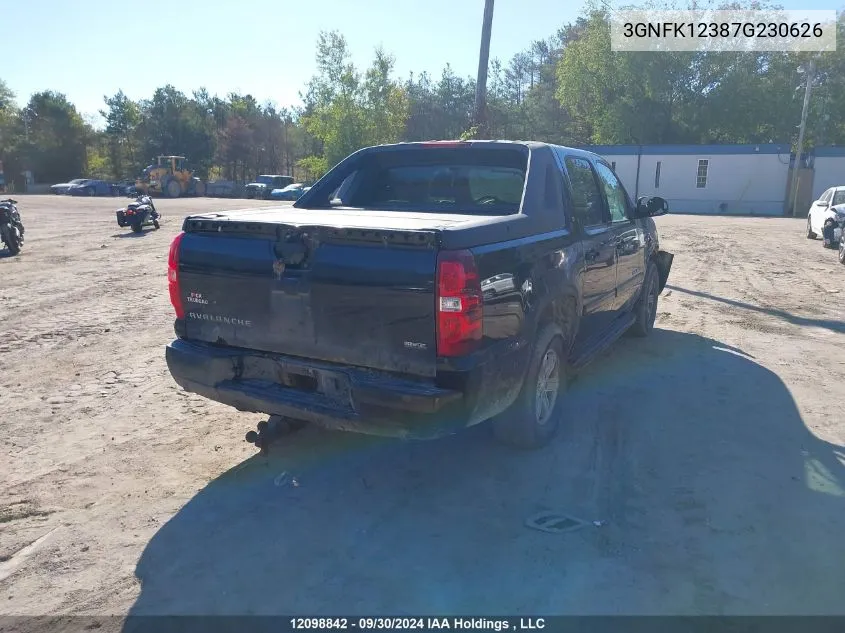 3GNFK12387G230626 2007 Chevrolet Avalanche 1500