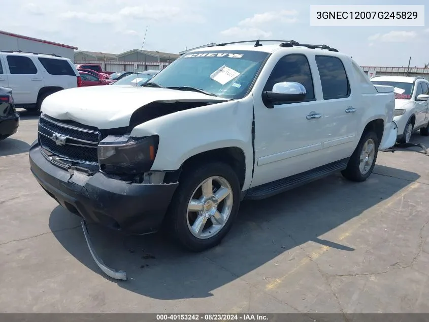 2007 Chevrolet Avalanche 1500 Lt VIN: 3GNEC12007G245829 Lot: 40153242