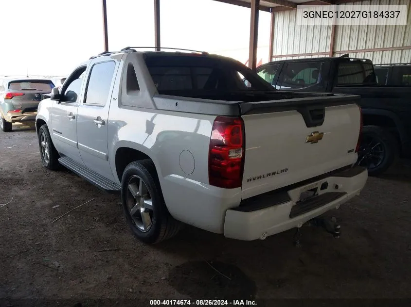 3GNEC12027G184337 2007 Chevrolet Avalanche 1500 Ltz