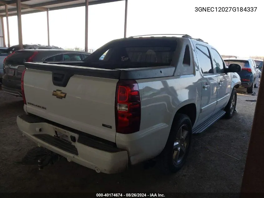 3GNEC12027G184337 2007 Chevrolet Avalanche 1500 Ltz