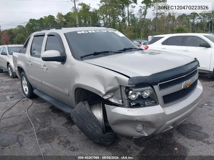 2007 Chevrolet Avalanche C1500 VIN: 3GNEC12047G223526 Lot: 40267068