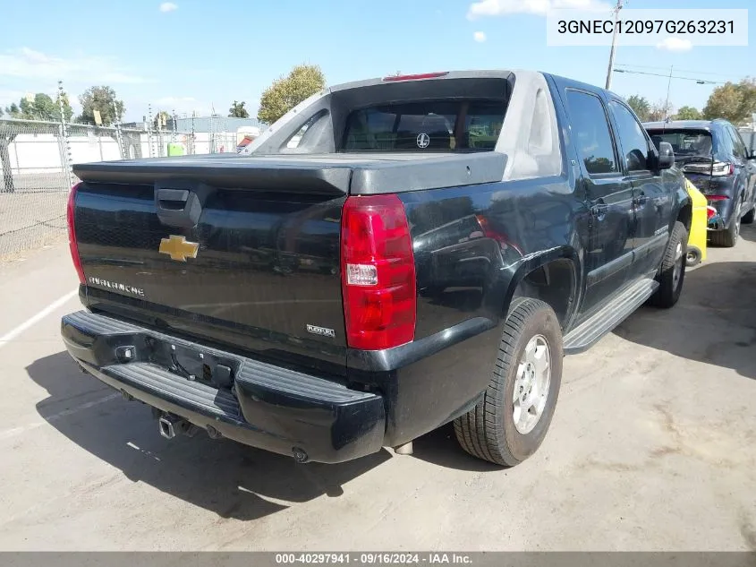 2007 Chevrolet Avalanche C1500 VIN: 3GNEC12097G263231 Lot: 40297941