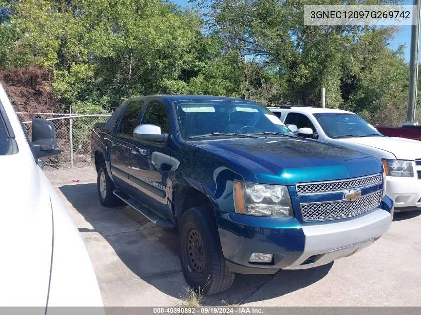 2007 Chevrolet Avalanche 1500 Lt VIN: 3GNEC12097G269742 Lot: 40390892