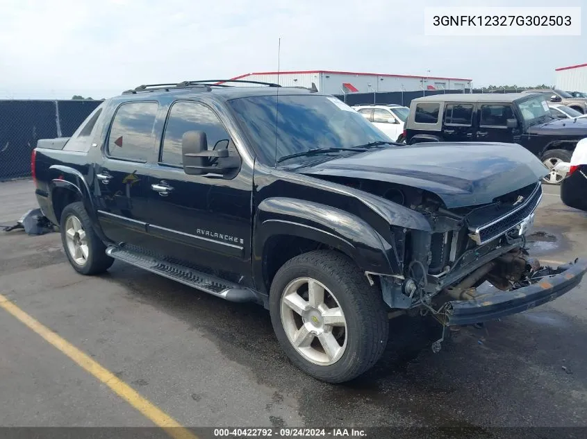 2007 Chevrolet Avalanche 1500 Lt VIN: 3GNFK12327G302503 Lot: 40422792