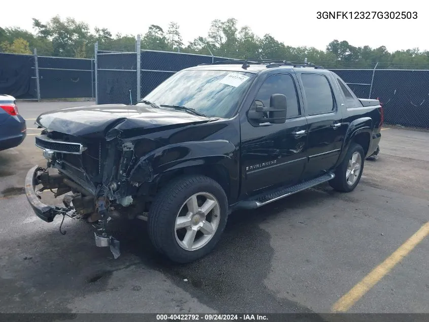 2007 Chevrolet Avalanche 1500 Lt VIN: 3GNFK12327G302503 Lot: 40422792