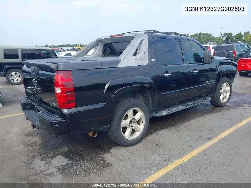 2007 Chevrolet Avalanche 1500 Lt VIN: 3GNFK12327G302503 Lot: 40422792