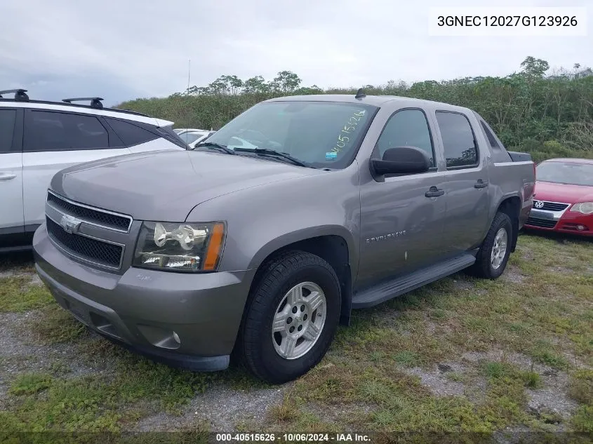 2007 Chevrolet Avalanche 1500 C1500 VIN: 3GNEC12027G123926 Lot: 40515626