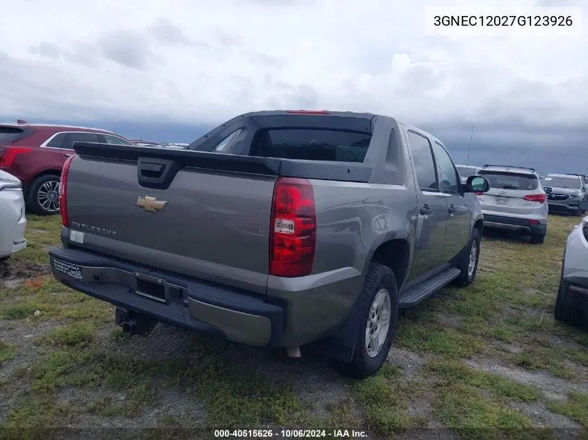 3GNEC12027G123926 2007 Chevrolet Avalanche 1500 C1500