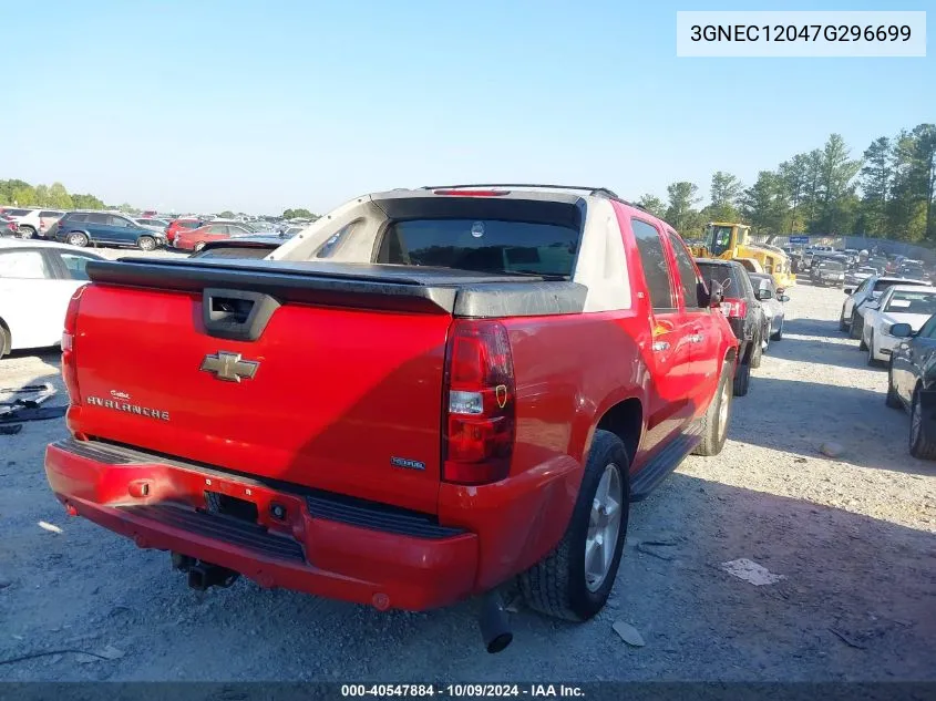 2007 Chevrolet Avalanche C1500 VIN: 3GNEC12047G296699 Lot: 40547884