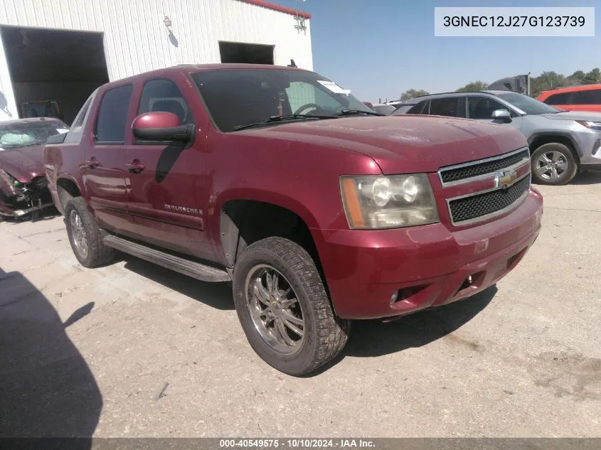 2007 Chevrolet Avalanche 1500 Lt VIN: 3GNEC12J27G123739 Lot: 40549575