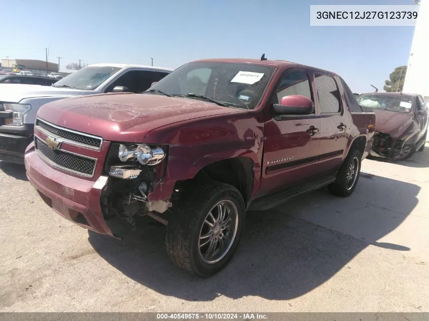 2007 Chevrolet Avalanche 1500 Lt VIN: 3GNEC12J27G123739 Lot: 40549575