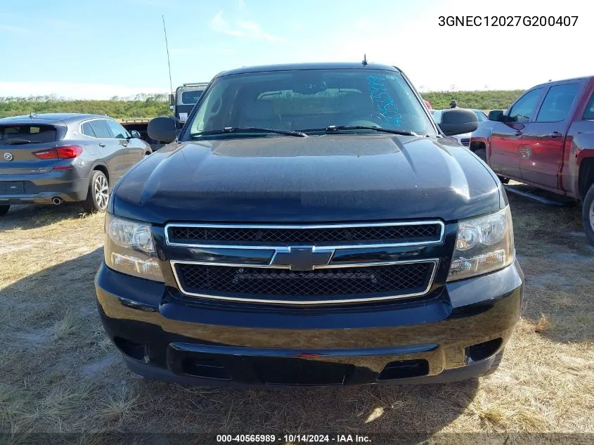 2007 Chevrolet Avalanche 1500 Ls VIN: 3GNEC12027G200407 Lot: 40565989