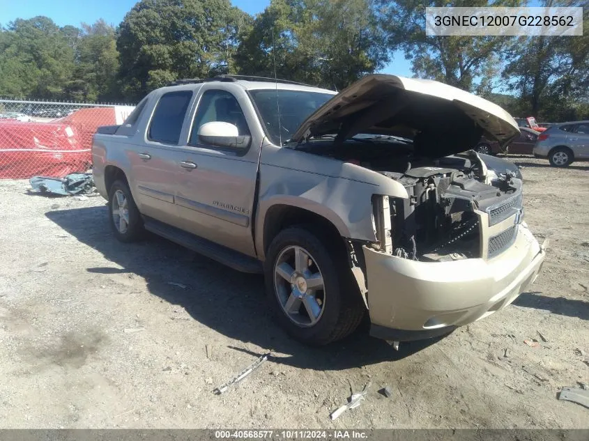 2007 Chevrolet Avalanche 1500 Lt VIN: 3GNEC12007G228562 Lot: 40568577