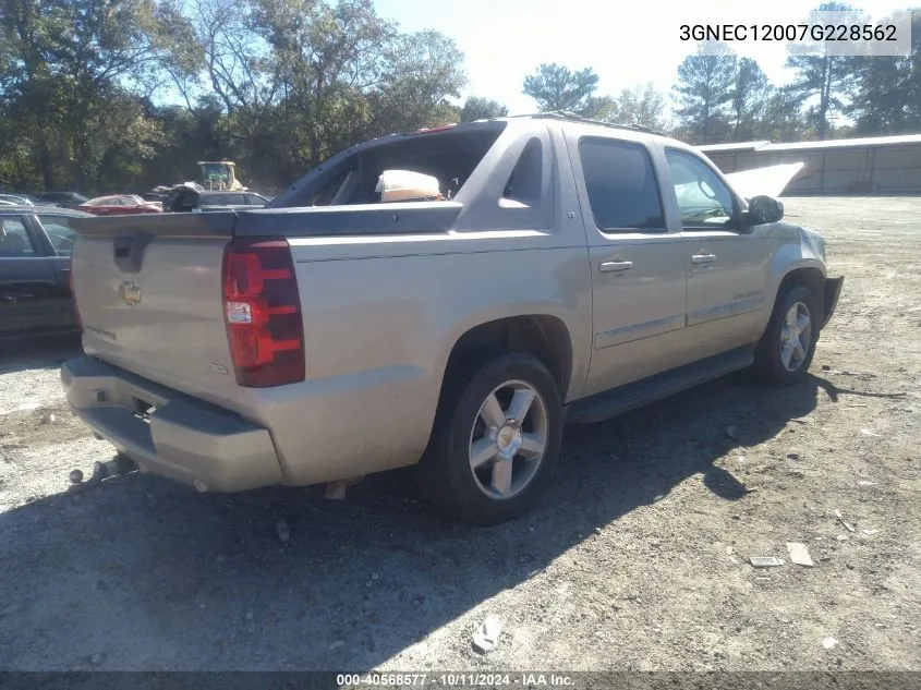 2007 Chevrolet Avalanche 1500 Lt VIN: 3GNEC12007G228562 Lot: 40568577