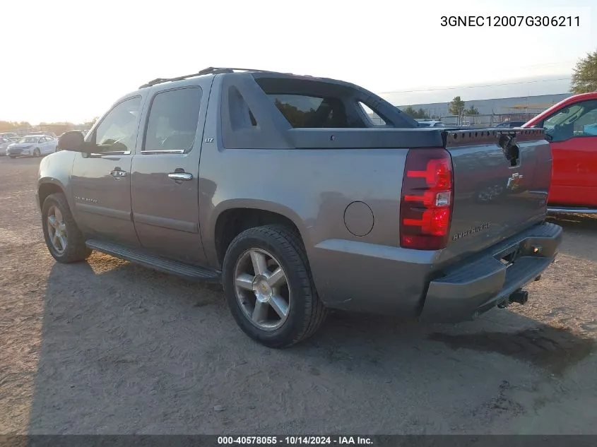 2007 Chevrolet Avalanche 1500 Ltz VIN: 3GNEC12007G306211 Lot: 40578055