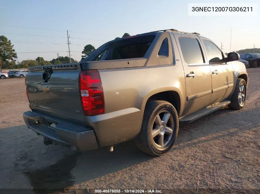 2007 Chevrolet Avalanche 1500 Ltz VIN: 3GNEC12007G306211 Lot: 40578055