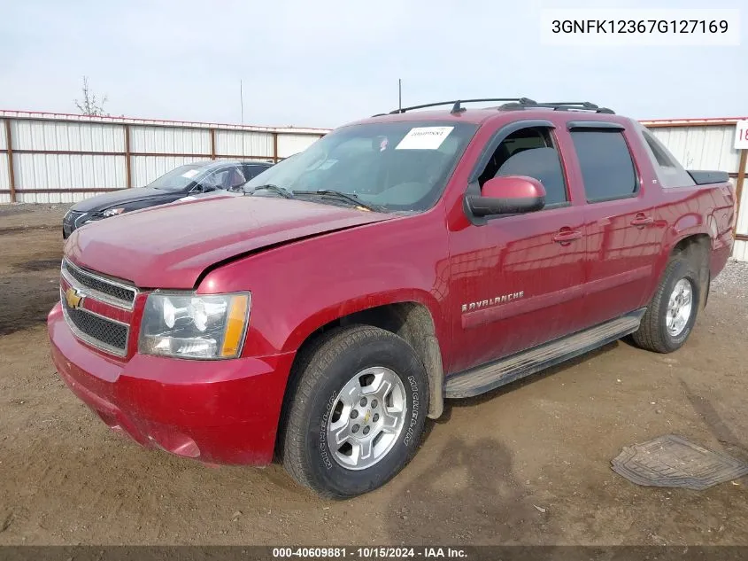 2007 Chevrolet Avalanche 1500 Lt VIN: 3GNFK12367G127169 Lot: 40609881