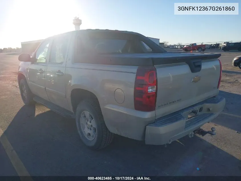 2007 Chevrolet Avalanche K1500 VIN: 3GNFK12367G261860 Lot: 40623485