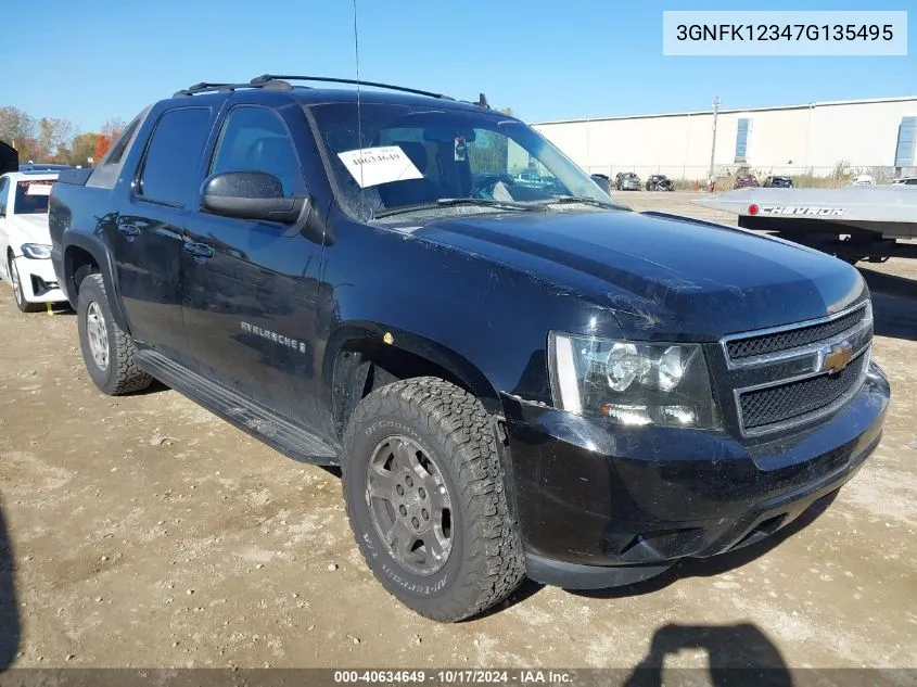 2007 Chevrolet Avalanche 1500 Lt VIN: 3GNFK12347G135495 Lot: 40634649