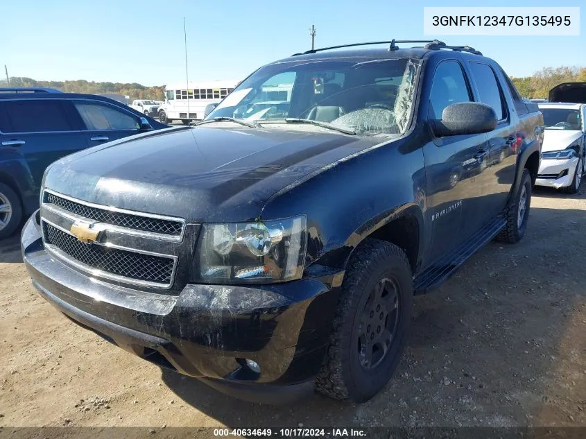 2007 Chevrolet Avalanche 1500 Lt VIN: 3GNFK12347G135495 Lot: 40634649