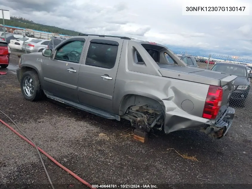 2007 Chevrolet Avalanche 1500 Ls/Lt/Ltz VIN: 3GNFK12307G130147 Lot: 40644761