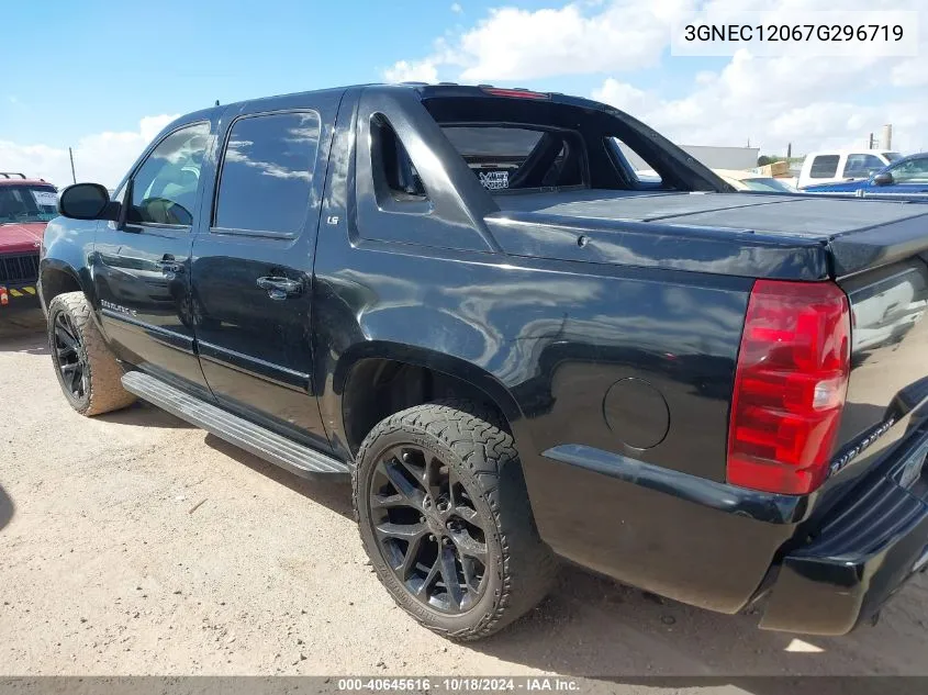 2007 Chevrolet Avalanche 1500 Ls VIN: 3GNEC12067G296719 Lot: 40645616