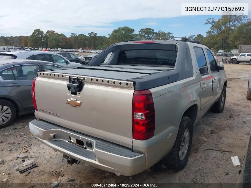 2007 Chevrolet Avalanche 1500 Lt VIN: 3GNEC12J77G157692 Lot: 40712484