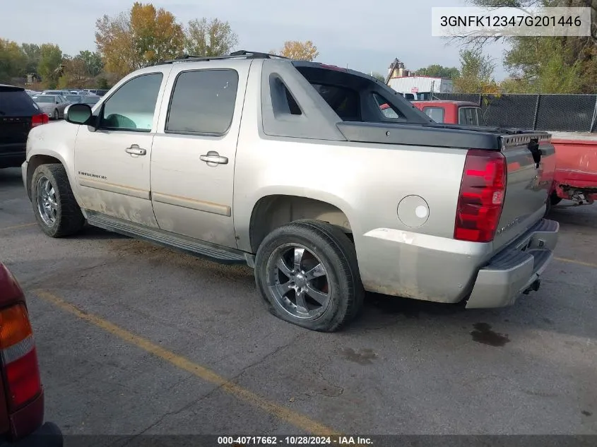 2007 Chevrolet Avalanche 1500 Ltz VIN: 3GNFK12347G201446 Lot: 40717662