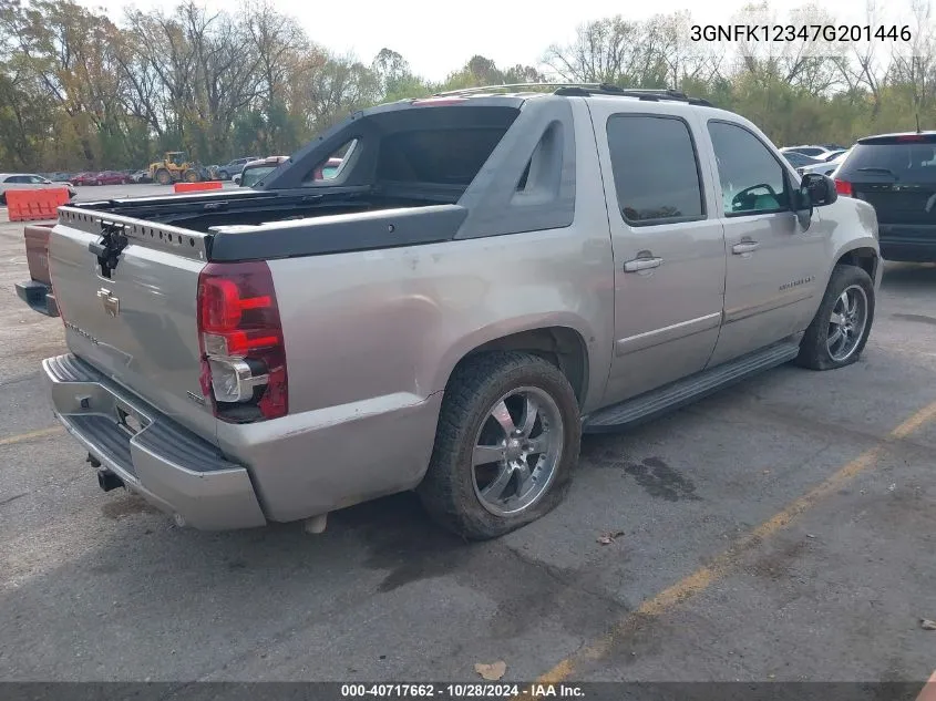 2007 Chevrolet Avalanche 1500 Ltz VIN: 3GNFK12347G201446 Lot: 40717662