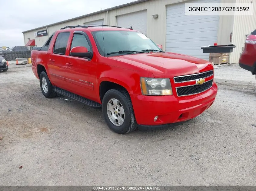 2007 Chevrolet Avalanche 1500 Lt VIN: 3GNEC12087G285592 Lot: 40731332