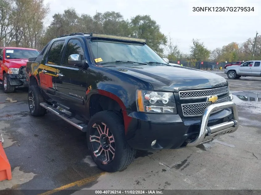 2007 Chevrolet Avalanche 1500 Ltz VIN: 3GNFK12367G279534 Lot: 40736214