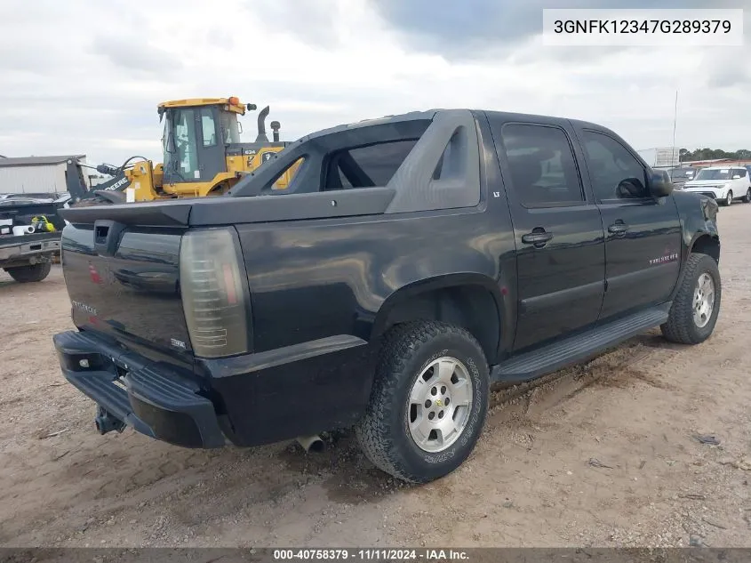 2007 Chevrolet Avalanche 1500 Lt VIN: 3GNFK12347G289379 Lot: 40758379