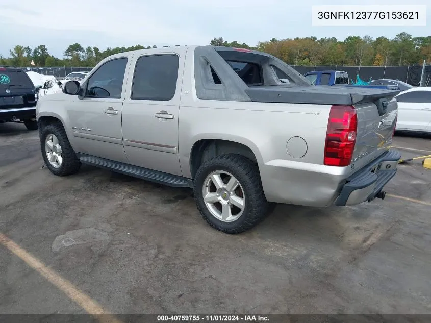 2007 Chevrolet Avalanche 1500 Lt VIN: 3GNFK12377G153621 Lot: 40759755