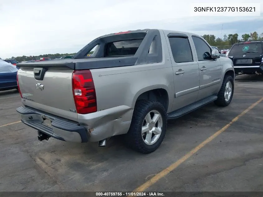 2007 Chevrolet Avalanche 1500 Lt VIN: 3GNFK12377G153621 Lot: 40759755