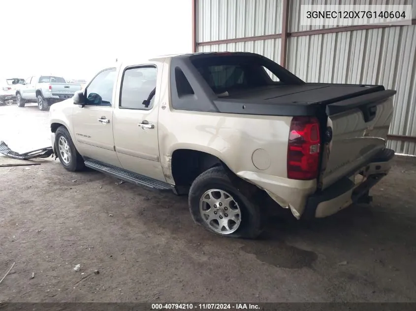 2007 Chevrolet Avalanche 1500 Ls VIN: 3GNEC120X7G140604 Lot: 40794210