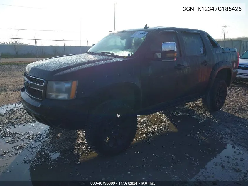 2007 Chevrolet Avalanche 1500 Ls VIN: 3GNFK12347G185426 Lot: 40796899