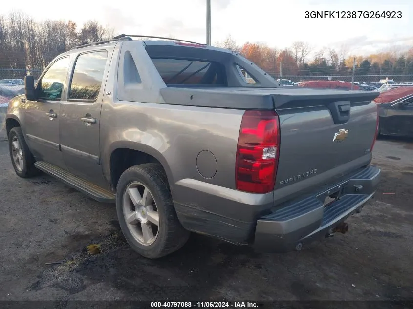 2007 Chevrolet Avalanche 1500 Ltz VIN: 3GNFK12387G264923 Lot: 40797088